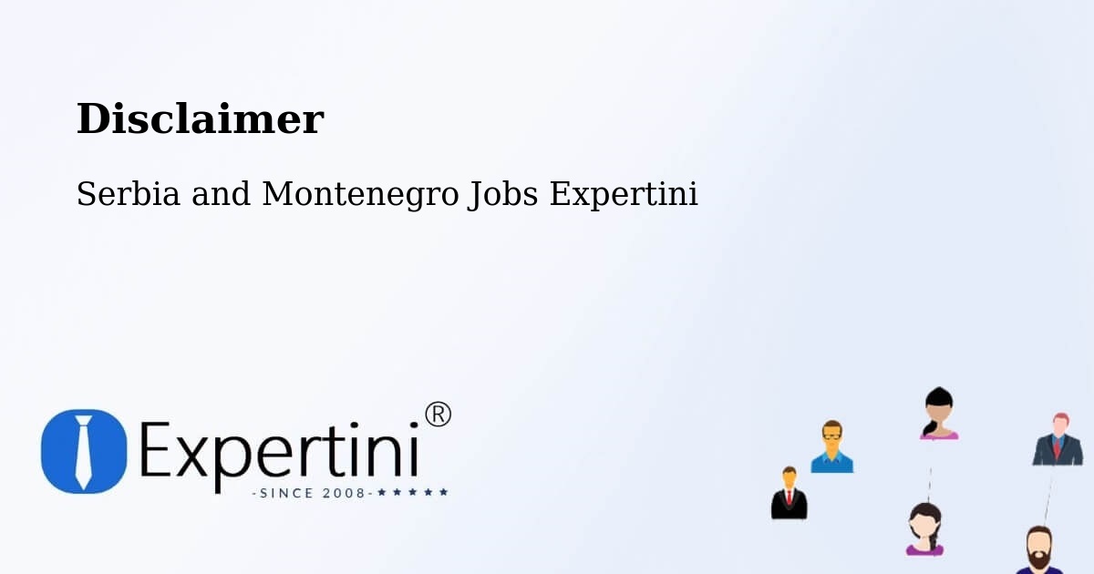 Disclaimer – Coombs - Serbia and Montenegro Jobs Expertini